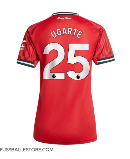 Günstige Manchester United Manuel Ugarte #25 Heimtrikot Damen 2025-26 Kurzarm Günstige Manchester United Manuel Ugarte #25 Heimtrikot Damen 2025-26 Kurzarm